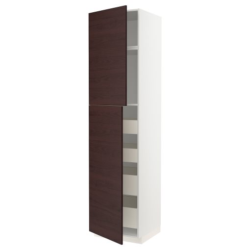 METOD/MAXIMERA, high cabinet with 2 doors/4 drawers, 60x60x240 cm, 894.544.03