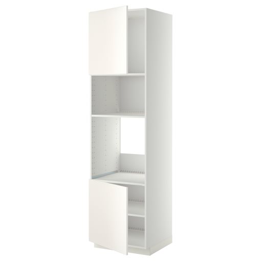 METOD, high cabinet for oven/microwave with 2 doors/shelves, 60x60x220 cm, 894.547.14