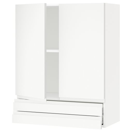 METOD, wall cabinet with 2 doors/2 drawers, 80x100 cm, 894.559.64