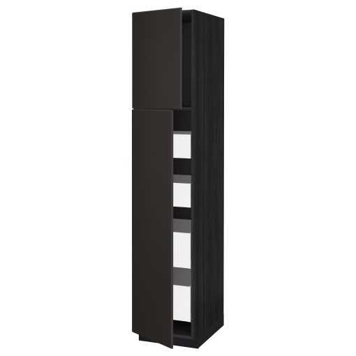 METOD/MAXIMERA, ψηλό ντουλάπι με 2 πόρτες/4 συρτάρια, 40x60x200 cm, 894.584.15