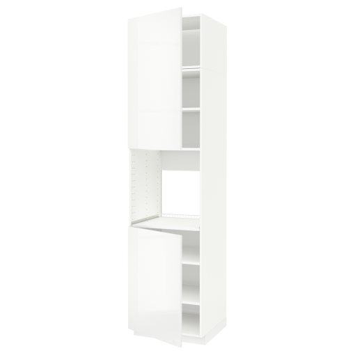 METOD, high cabinet for oven with 2 doors/shelves, 60x60x240 cm, 894.587.45