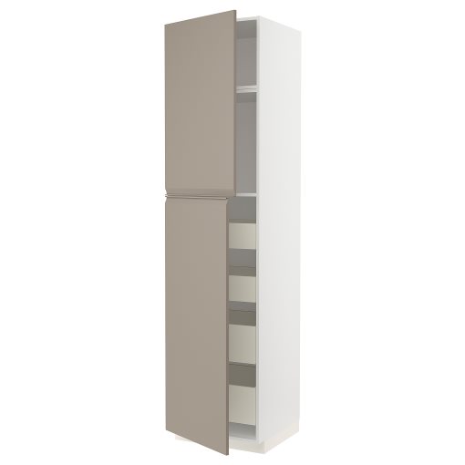 METOD, high cabinet with 2 doors/4 drawers, 60x60x240 cm, 894.917.02