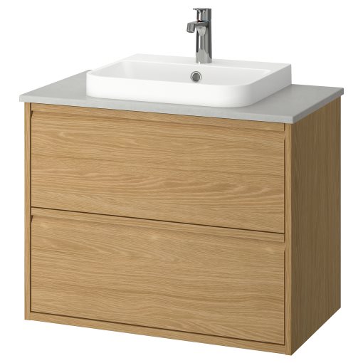 ANGSJON/BACKSJON, wash-stand with drawers/wash-basin/tap, 82x49x71 cm, 895.278.19