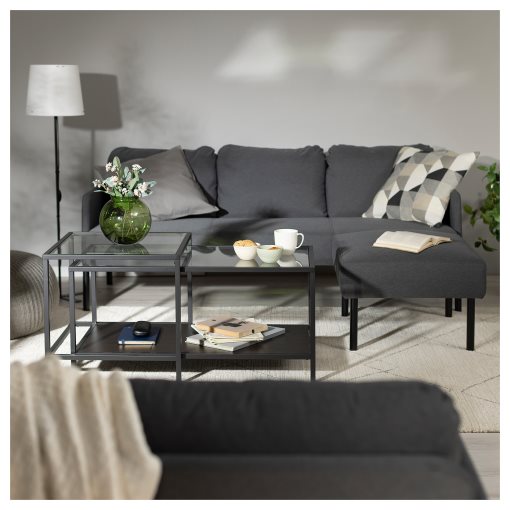 GLOSTAD, 3-seat sofa with chaise longue, 895.426.69