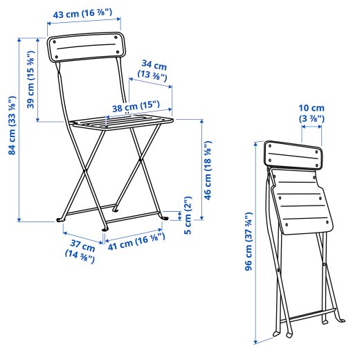 SUNDSÖ, table and 2 folding chairs/outdoor, 65x65 cm, 895.730.24