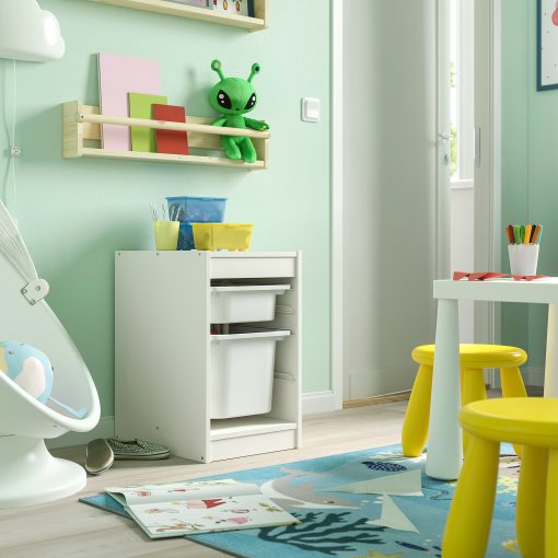 TROFAST, σύνθεση αποθήκευσης με κουτιά, 34x44x56 cm, 895.732.41