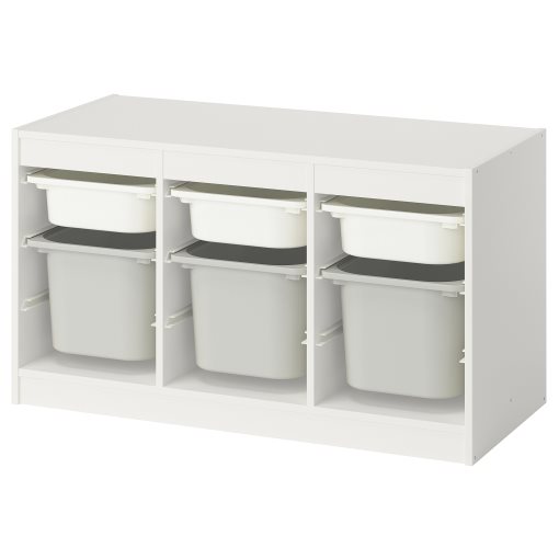 TROFAST, σύνθεση αποθήκευσης με κουτιά, 99x44x56 cm, 895.744.67