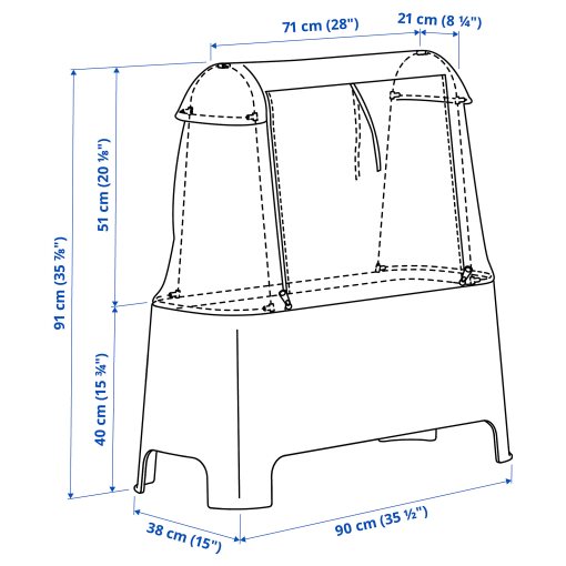 ASPAREN, plant set/outdoor, 89x38x91 cm, 895.775.45