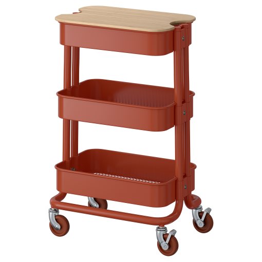 RÅSKOG/NORRÅVA, trolley with lid, 28x38x61 cm, 896.222.32