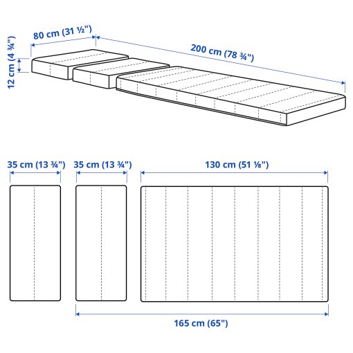 INNERLIG, sprung mattress for extendable bed, 903.393.89