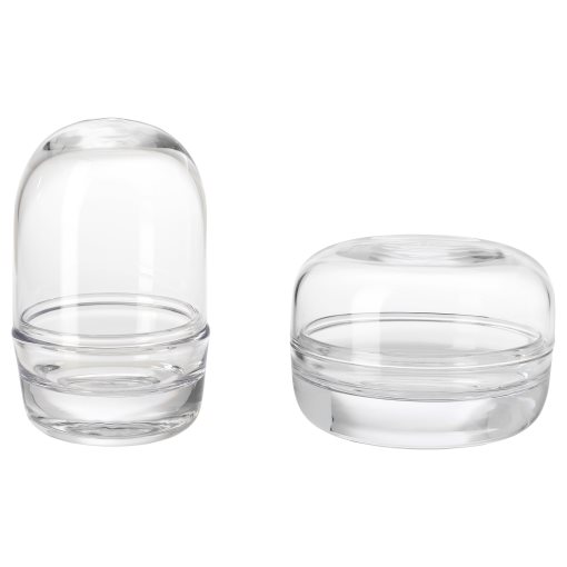 SAMMANHANG, glass dome with base, set of 2, 904.181.50