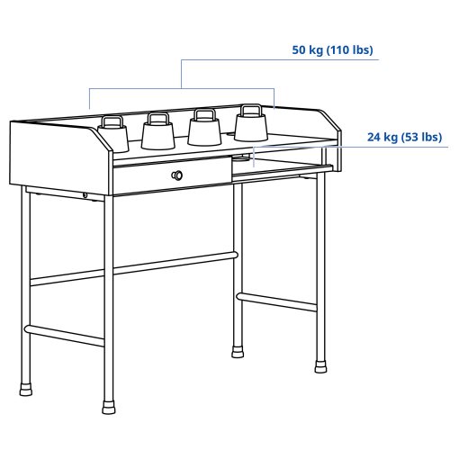 HAUGA, desk, 100x84 cm, 904.776.77