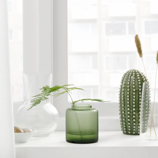 KONSTFULL, vase/frosted glass, 10 cm, 905.119.59