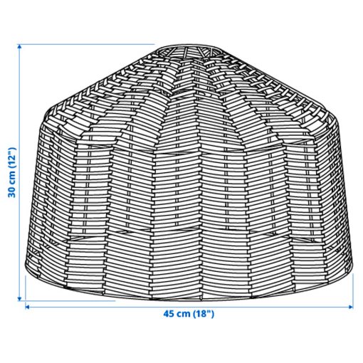 KAPPELAND, pendant lamp shade, 45 cm, 905.145.14