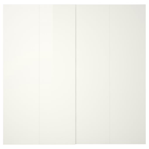 HASVIK, pair of sliding doors/high-gloss, 200x236 cm, 905.215.57