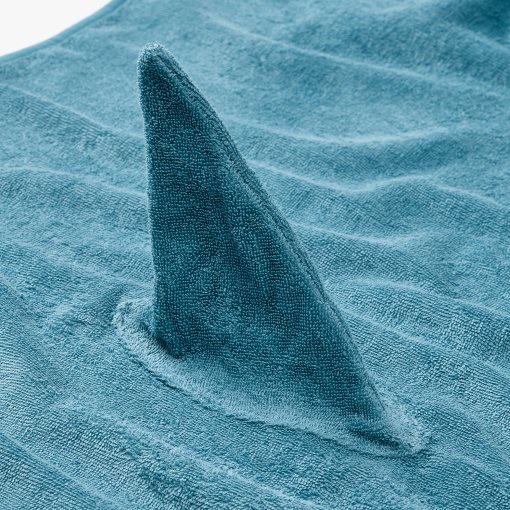 BLÅVINGAD, towel with hood/shark-shaped, 70x140 cm, 905.284.41