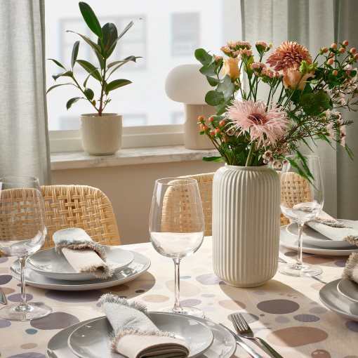 SOMMARFLOX, τραπεζομάντηλο με σχέδια, 145x145 cm, 905.494.34