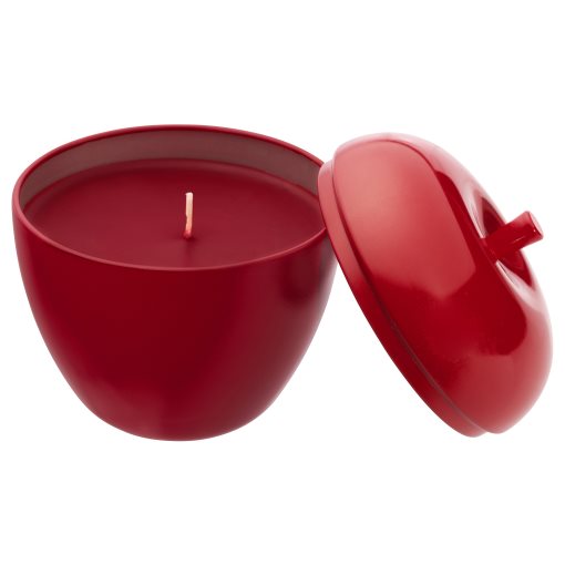 VINTERFINT, scented candle in metal tin/apple-shaped/Winter apples, 24 hr, 905.518.65
