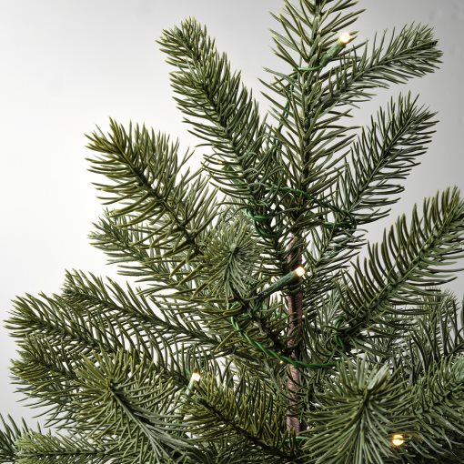 VINTERFINT, τεχνητό φυτό σε γλάστρα/ενσωματωμένο φωτισμό LED/Χριστουγεννιάτικο δέντρο/λειτουργία μπαταρία, 12 cm, 905.541.09