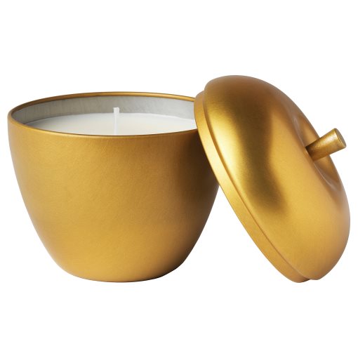 VINTERFINT, scented candle in metal tin/apple-shaped/Winter apples, 24 hr, 905.550.19