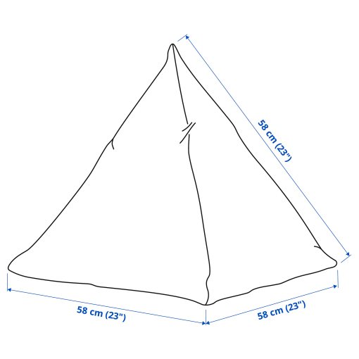 EKLUGGMAL, μαξιλάρι, 58x58x58 cm, 905.560.85