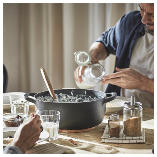 VARDAGEN, κατσαρόλα με καπάκι/μαντέμι εμαγιέ ματ, 5 l, 905.606.76