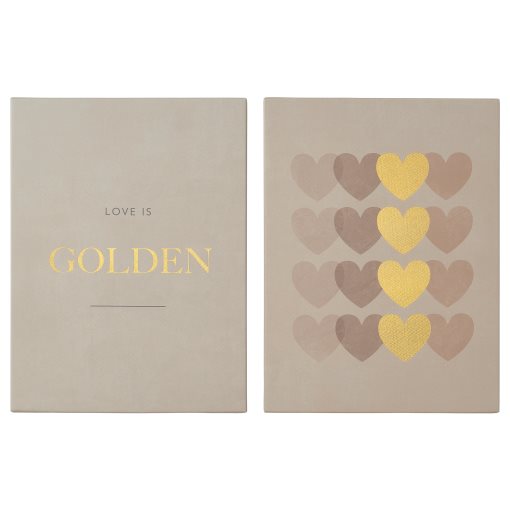 PJÄTTERYD, picture/golden love/ set of 2, 30x40 cm, 905.713.02