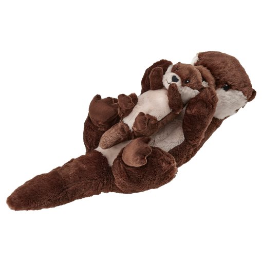 SKOGSDUVA, soft toy/otter with baby/set of 2, 45 cm, 905.768.99