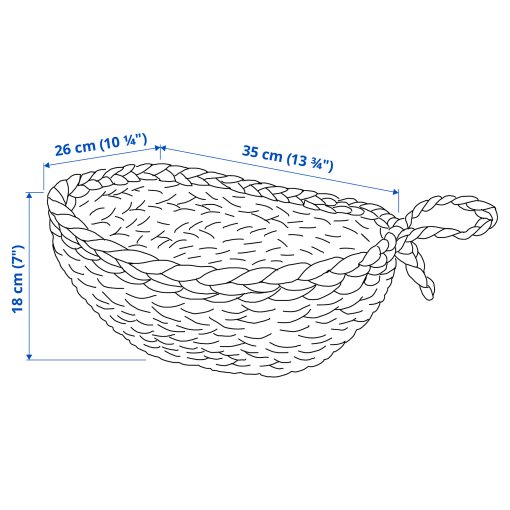 HÖKRUBBA, χειροποίητο καλάθι, 26x35x18 cm, 905.818.67