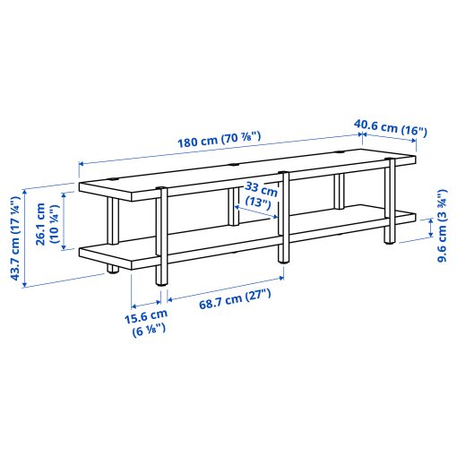 STOCKHOLM 2025, shelving unit/bench, 180x41x44 cm, 905.865.15
