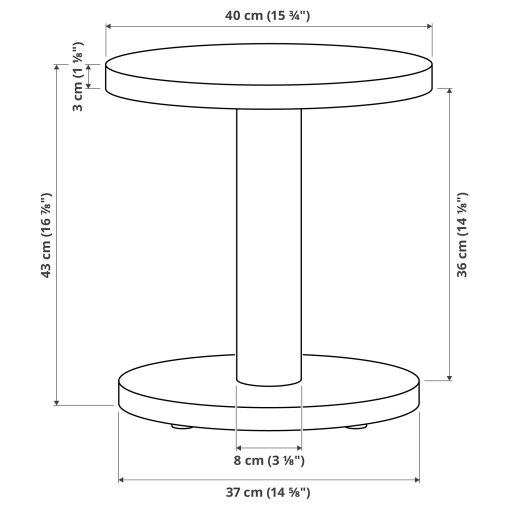 STOCKHOLM 2025, βοηθητικό τραπέζι, 40 cm, 905.865.63