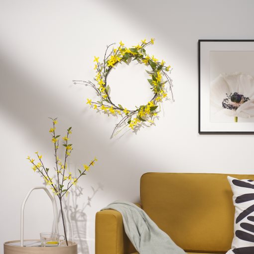 SMYCKA, τεχνητό στεφάνι/Φορσύθια, 45 cm, 905.937.90