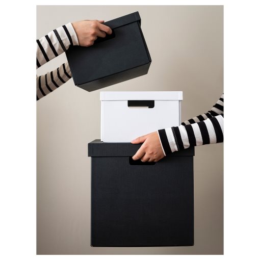 FJÄDERHARV, storage box with lid, 25x35x16 cm, 905.969.01