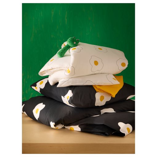 ÖGONLOCKSMAL, σετ λευκά είδη για κούνια, 3 τεμ. 70x140 cm, 905.985.23