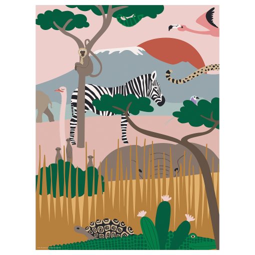 SANDLÖPARE, πόστερ/κρυμμένοι στη σαβάνα, 30x40 cm, 906.019.07