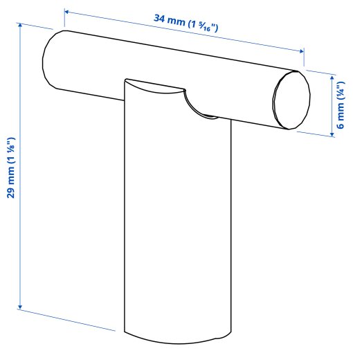 STJÄRNHOV, knob 2 pack, 34 mm, 906.096.25