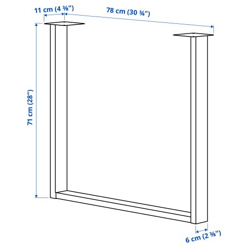 SKÅLSTA, U-shaped table leg, 2 pack, 906.118.50