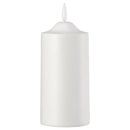 SMÅLOM, pillar candle with built in LED light source/battery-operated , 14 cm, 906.197.85