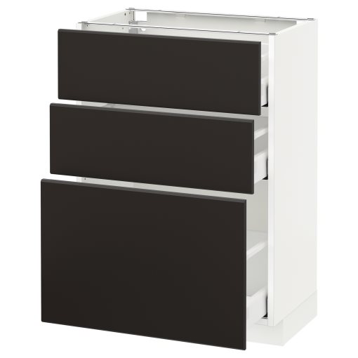 METOD/MAXIMERA, base cabinet with 3 drawers, 992.131.68