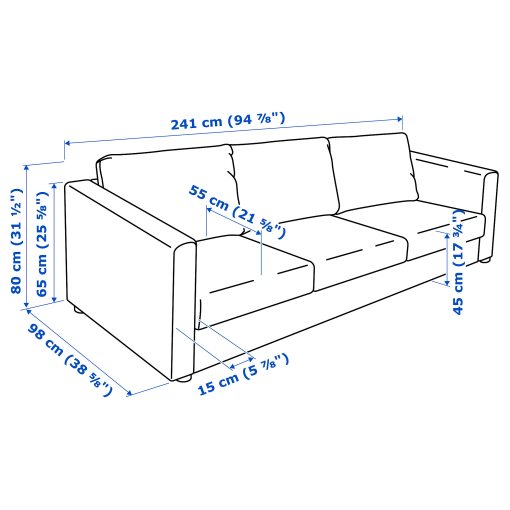 VIMLE, 3-seat sofa, 993.066.43