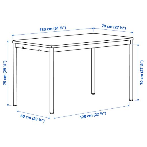 TOMMARYD, table, 130x70 cm, 993.874.89