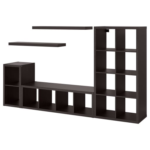 KALLAX/LACK, storage combination with 2 shelves, 266x39x147 cm, 993.987.27