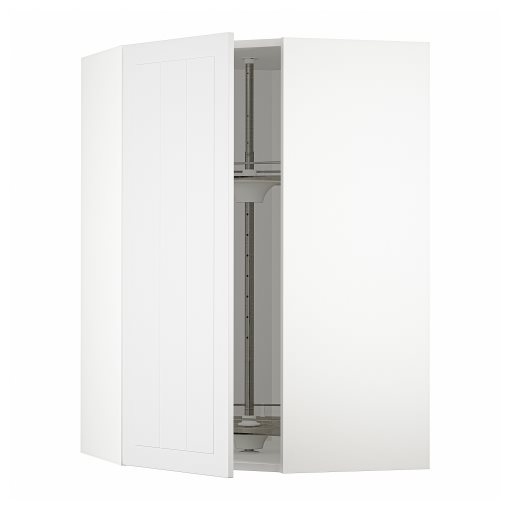 METOD, corner wall cabinet with carousel, 68x100 cm, 994.092.07