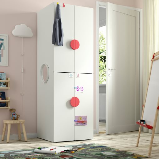 SMASTAD/PLATSA, ντουλάπα με 2 ράγες ρούχων, 60x57x181 cm, 994.282.77