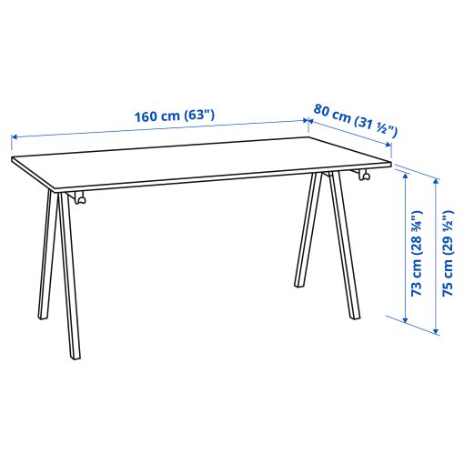 TROTTEN, desk, 160x80 cm, 994.295.59