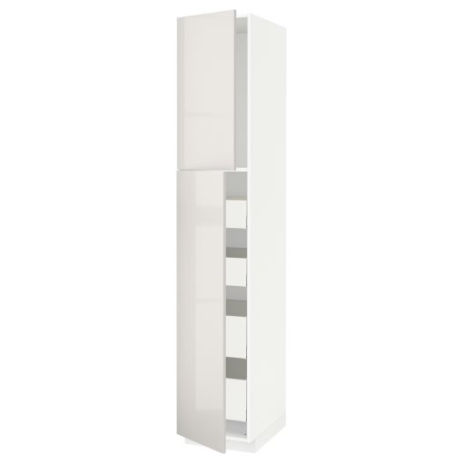 METOD, high cabinet with 2 doors/4 drawers, 40x60x220 cm, 994.649.96