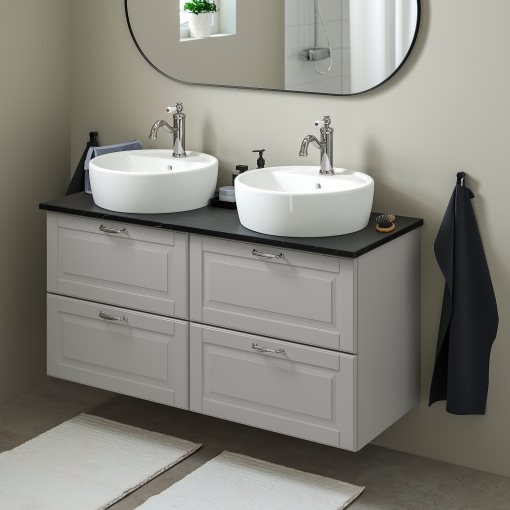 GODMORGON/TOLKEN/TORNVIKEN, βάση νιπτήρα με πάγκο/νιπτήρα 45, 122x49x74 cm, 994.853.76