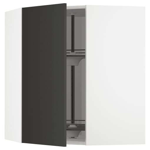 METOD, corner wall cabinet with carousel, 68x80 cm, 994.977.65