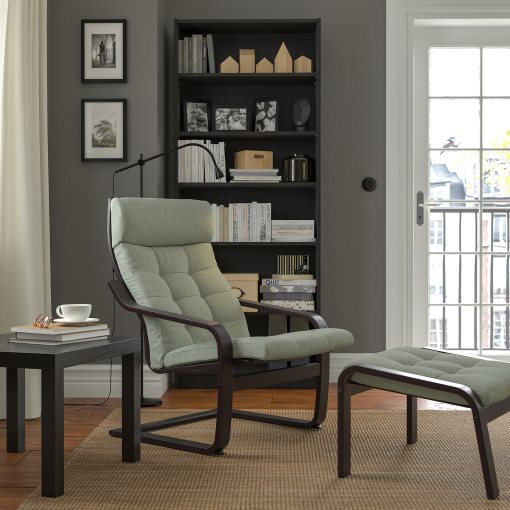 POÄNG, armchair and footstool, 995.019.27