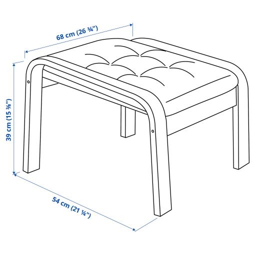 POÄNG, armchair and footstool, 995.019.27